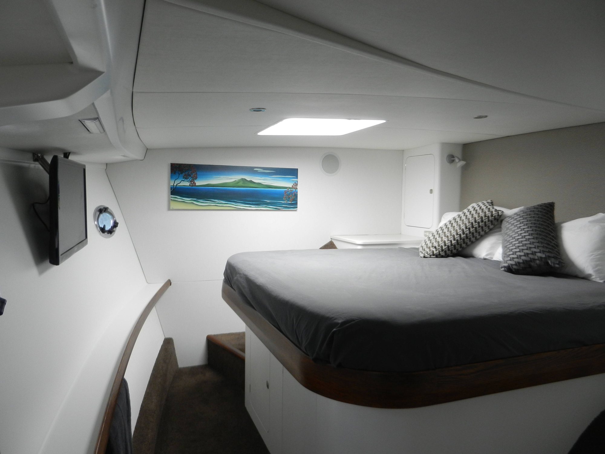 The master cabin aboard Kozmic 5